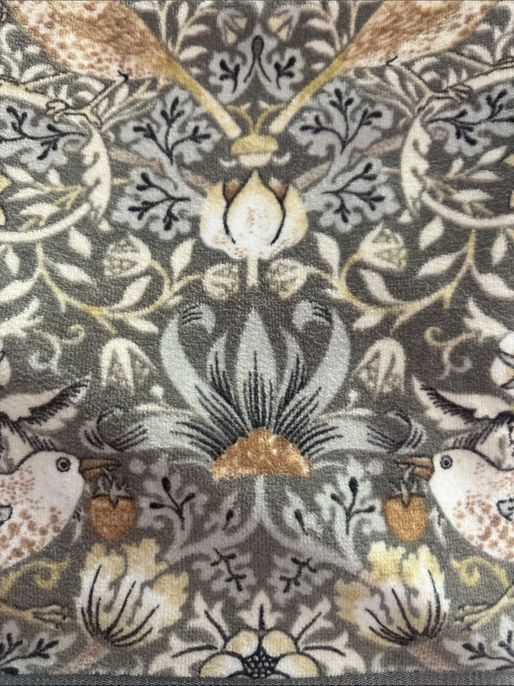 1 pc Morris & Co. Strawberry Thief Gray Floral Bath Towel